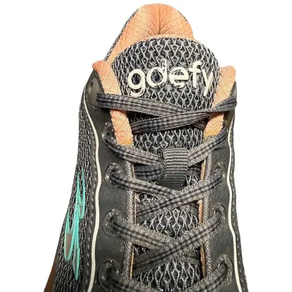 GRAVITY DEFYER Gdefy Mighty Walk Women's 9 Gray Salmon Shoes Comfort Sneakers - Picture 11 of 13